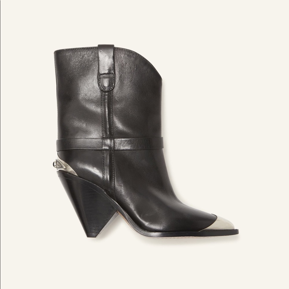 Isabel Marant Lamsy Leather Cowboy Boots